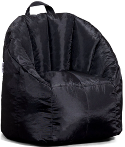 lot 490 image: Big Joe Joey Junior Kids Bean Bag Chair, Black, Durable Polyester Nylon Blend, 1.5 feet