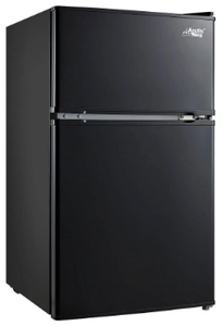 lot 492 image: Arctic King 3.2 Cu ft Two Door Mini Fridge with Freezer, Black, E-Star, ARM32D5ABB