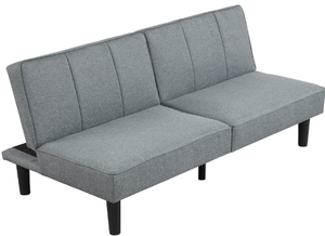 lot 502 image: Mainstays 66 Studio Futon, Gray Linen Upholstery