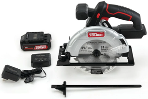 lot 518 image: Hyper Tough 20V Max Lithium-ion Cordless 6-12 inch Circular Saw with 1.5Ah Lithium-ion Battery, Charger, Blade & Rip Fence