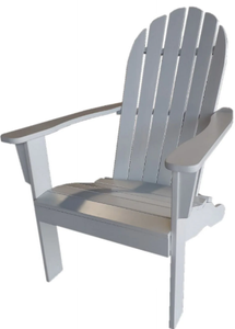 lot 538 image: Mainstays Wood Outdoor Adirondack Chair, White Color