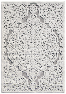 lot 578 image: My Texas House Dahlia 52 X 76 Natural Gray Floral Indoor-Outdoor Area Rug