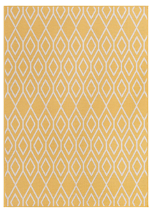 lot 579 image: Jill Zarin Outdoor Collection Area Rug - Turks and Caicos (5 3 x 8 Rectangle Yellow IvoryIvory)