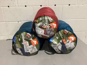 lot 469 image: LOT OF 3 Ozark Trail 35-Degree Cool Weather Rectangular Sleeping Bag, 33x77