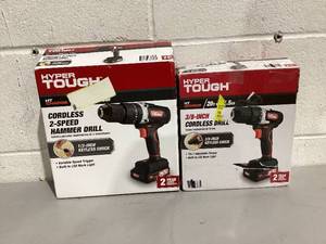 lot 474 image: LOT OF 2 Hyper Tough Cordless Drills