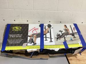 lot 701 image: Athletic Works Standard Bench & Rack Combo with Leg Press