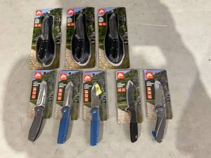 lot 653 image: LOT OF 8 Ozark Trail 7 Blade Knives
