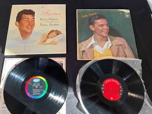 lot 316 image: Dean Martin and Frank Sinatra Vinyl Records - Sleep Warm & The Voice