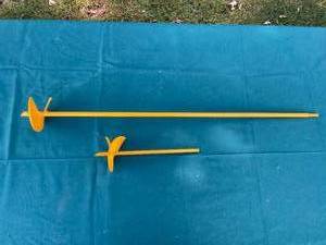 lot 33 image: Yellow Planting Augers Set - 2 Sizes