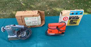lot 38 image: Vintage Sears Dual Action Sander and Sabre Saw Set