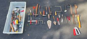 lot 54 image: Assorted Hand Tool Lot with Toolbox