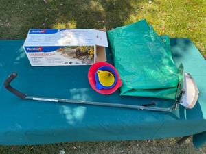 lot 60 image: Outdoor Equipment Lot with Havahart Cage Trap and Tools