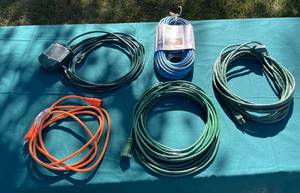 lot 81 image: Assorted Outdoor Extension Cords and Power Cable Lot