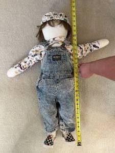 lot 170 image: Large Rag Doll in Denim Outfit