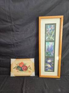 lot 245 image: Framed Floral Art Prints Lot