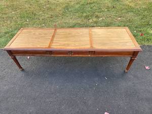 lot 308 image: Vintage Wooden Coffee Table with Drawer