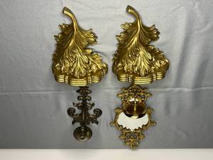 lot 516 image: Lot of Vintage Ornate Wall Decor Pieces