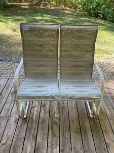 lot 358 image: Outdoor Patio Glider Bench with Metal Frame