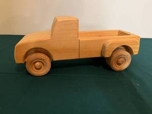 lot 454 image: Handcrafted Wooden Toy Truck