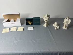 lot 532 image: Collection of Studio Hummel and Baldwin Angels with Lenox Figurines