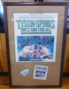 lot 11 image: Tyson vs. Spinks - Once and For All Framed PosterPrint by LeRoy Nieman