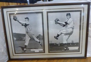 lot 12 image: Bud Grant and Paul Giel Framed Prints