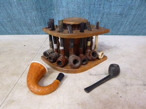 lot 28 image: Pipe Collection with Pipe Holder