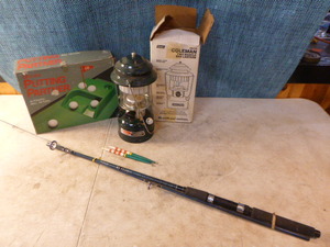 lot 41 image: Lantern, Fishing Pole and Putting Partner