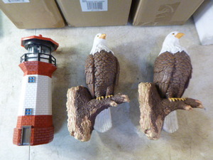 lot 47 image: 3 Solar Lawn and Garden Ornaments
