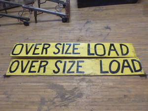 lot 93 image: 2 Over Size Load Signs