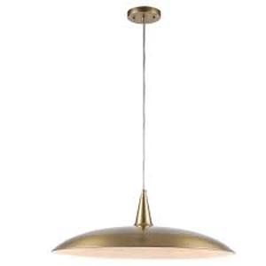 Monteaux Lighting 3-Light Brass Pendant Light Fixture with Metal Dome Shade  Customer Returns See Pictures