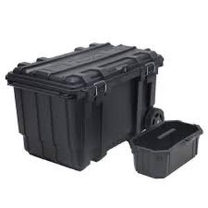 Husky 23 in. 50 Gal. Black Rolling Toolbox with Keyed Lock and Portable Hand Tool Tray Customer Returns See Pictures