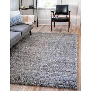 Unique Loom Solid Shag Cloud Gray 4 ft. x 6 ft. Area Rug   Customer Returns See Pictures