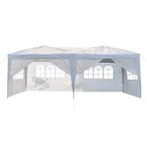 12 ft. x 20 ft. 4 Windows Practical Waterproof Folding Tent White  Customer Returns See Pictures
