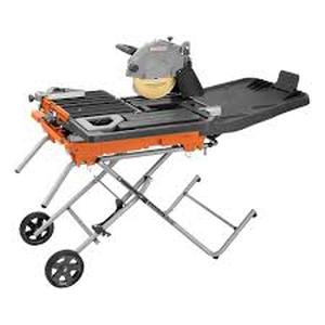 RIDGID 15 Amp 10 in. Wet Tile Saw with Portable Stand Customer Returns See Pictures