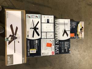 Lot of Assorted Ceiling Fans Lighting Various Models and Conditions  Customer Returns See Pictures