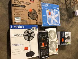 Lot of Assorted Fans Various Models and Conditions   Customer Returns See Pictures
