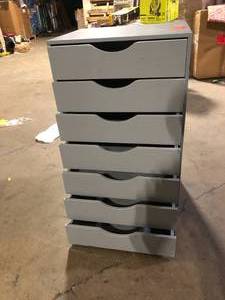 MAYKOOSH Gray, 7-Drawer Office Storage File Cabinet on Wheels, Mobile Under Desk Filing Drawer, Craft Storage for Home, Office Customer Returns See Pictures