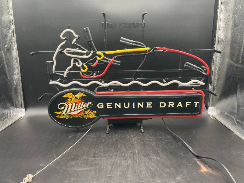 Miller Genuine Draft Fly Fishing Neon Sign for Sale in Greenleaf
