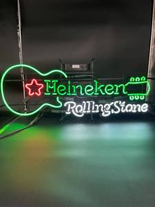 lot 52 image: Heineken Rolling Stone Guitar Neon Sign