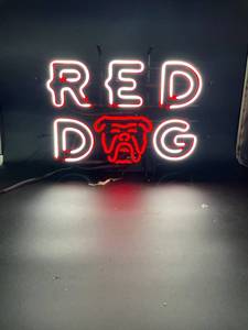 lot 12 image: Red Dog Neon Sign