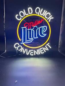 lot 14 image: Miller Lite Cold Quick Convenient Neon