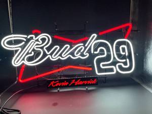 lot 21 image: Bud Racing Kevin Harvick #29 Neon Sign