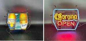 lot 46 image: Corona Open 2-Sided Neon Sign