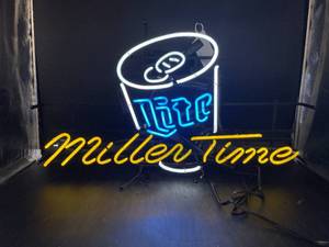 lot 8 image: Lite Miller Time Neon Sign