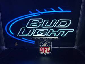 lot 64 image: Bud Light NFL Football Neon Sign