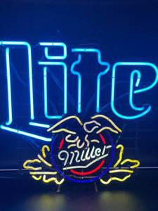 lot 76 image: Miller Lite Eagle Neon Sign