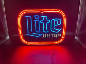 lot 79 image: Miller Lite On Tap Neon Sign