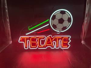 lot 82 image: Tecate Motion Soccer Neon Sign