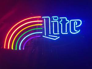 lot 117 image: Miller Lite Rainbow Neon Sign